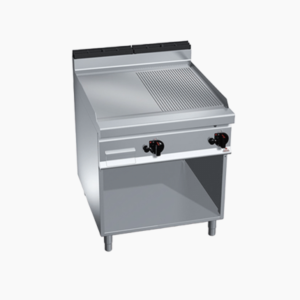 Stainless Steel Free Standing Gas Griddle Half Smooth Half Ribbed